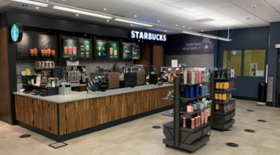 Starbucks located inside the Learning Commons