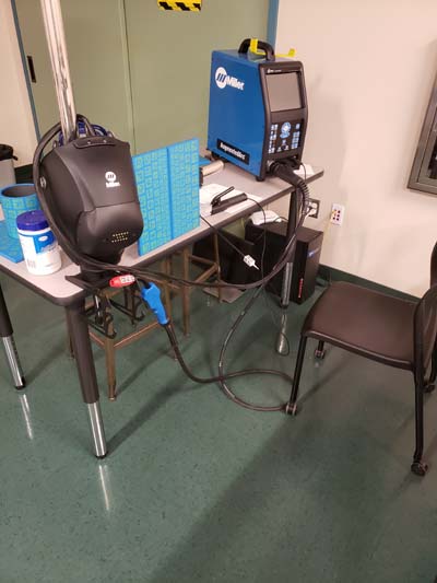 Classroom virtual reality welding machine